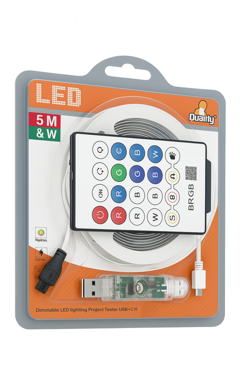 15FT LED Rainbow Colored Light Strip with APP and Remote Control MW879