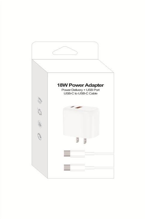 18W PD USB Wall Plug Combo With Type-C To C Cable MW8183