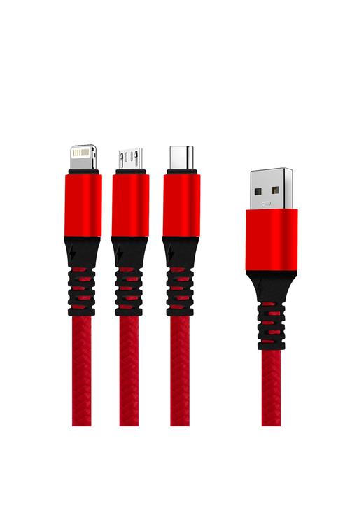 3 In 1 Cable Fabric MWMT3IN1 RED