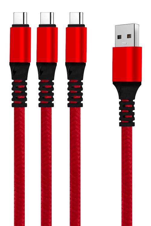 3 In Cable With 3 Type-C Head Jacks 3TC