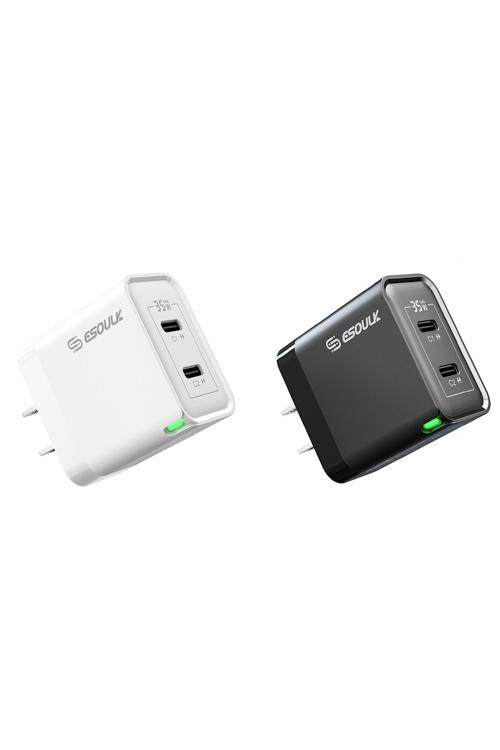 35W GaN Dual USB-C Wall Charger EK2003 