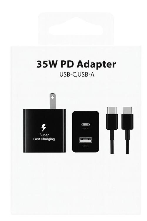 35W PD Combo with USB C Wall Charger and Type-C to Type-C Cable MW854 Black
