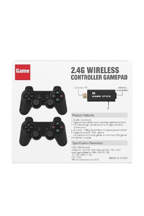 4K Game Stick with 2.4G Wireless Controller
