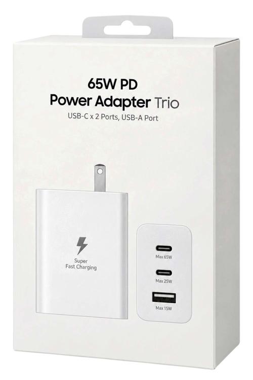 65W Fast Charging PD Trio Wall Charger White MW881