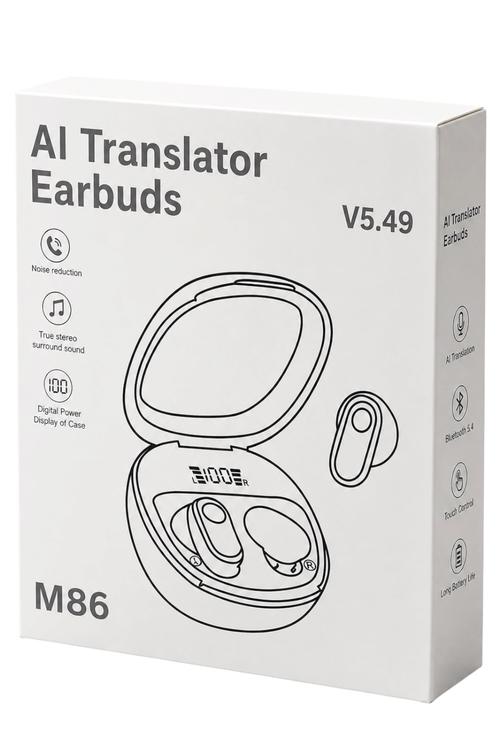 AI Translator Wireless Earbuds with Bluetooth 5.4 M86