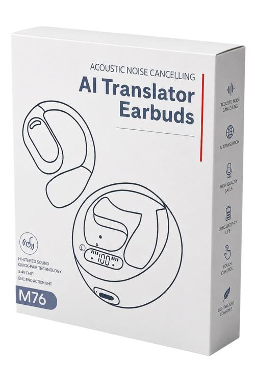 AI Translator Wireless Earbuds with Noise Cancelling M76