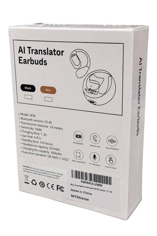 AI Translator Wireless Earbuds with Noise Cancelling M76