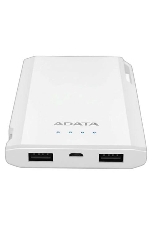 Adata Ultra-Slim 10,000mAh Dual USB Portable Charger White AS10000CWH 