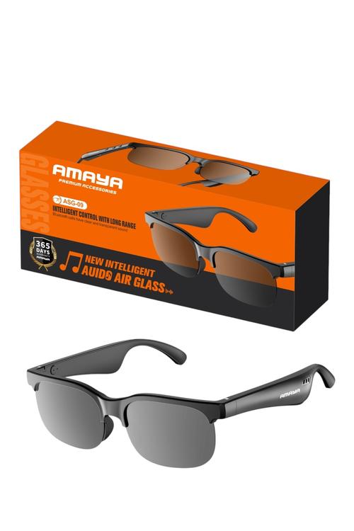 Amaya Premium Intelligent Audio Air Glasses with Long Range Black ASG09