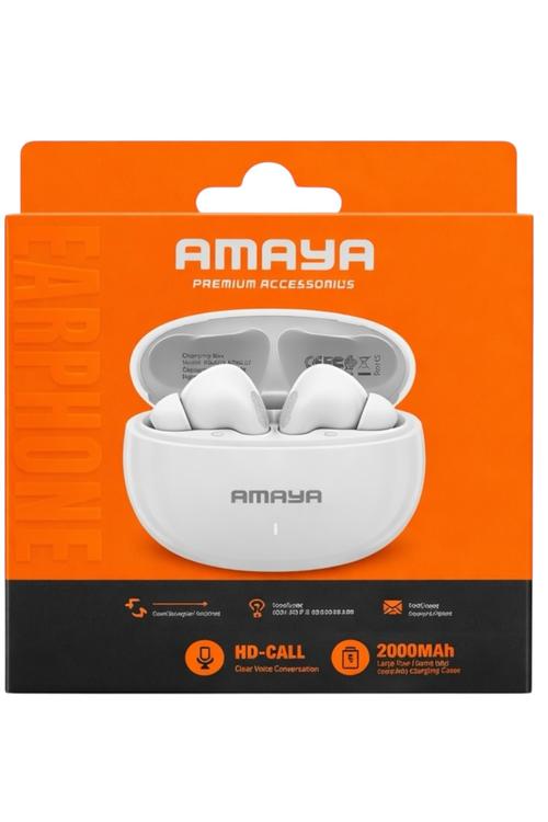 Amaya Premium True Wireless Earphones White ATW27