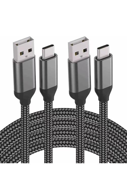 Amazon Durcord USB C Cable 2 Pack 6ft nylon Braided USB Cable Silver X003R9J4DL 