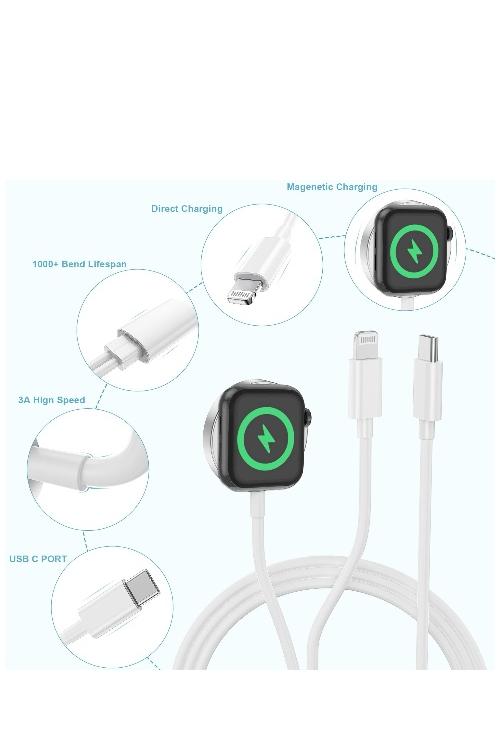 Amazon MfI Certified Apple Watch Charger USB C With Charger Series 7/6/SE/6/5/4/3/2/1 X003RQ56L