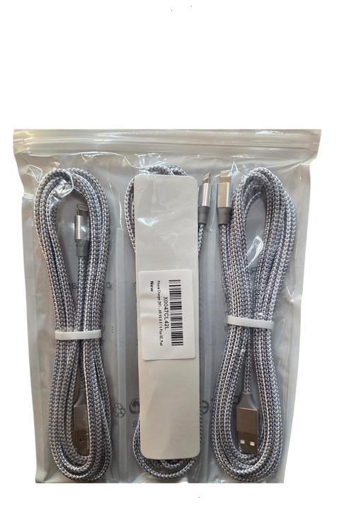 Amazon iPhone Charger 3 Pack 10 ft Apple MFi Certified Lightning Nylon Braided Cable Fast Charging X0047CL42L