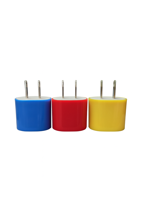 Assorted Colors Single USB Wall Charger