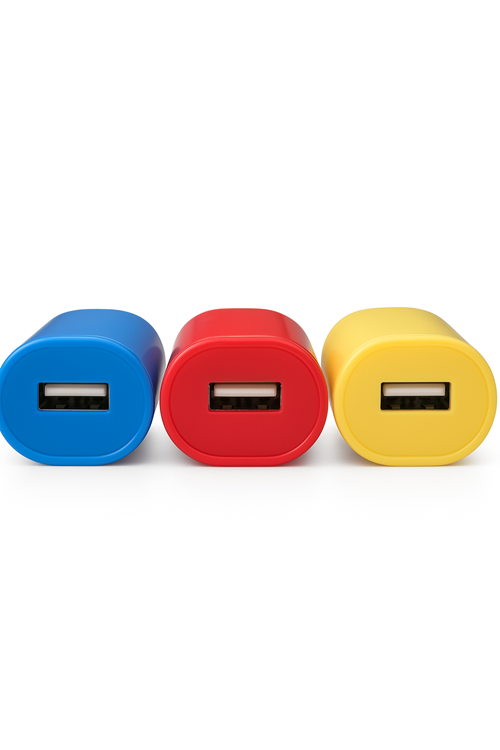 Assorted Colors Single USB Wall Charger
