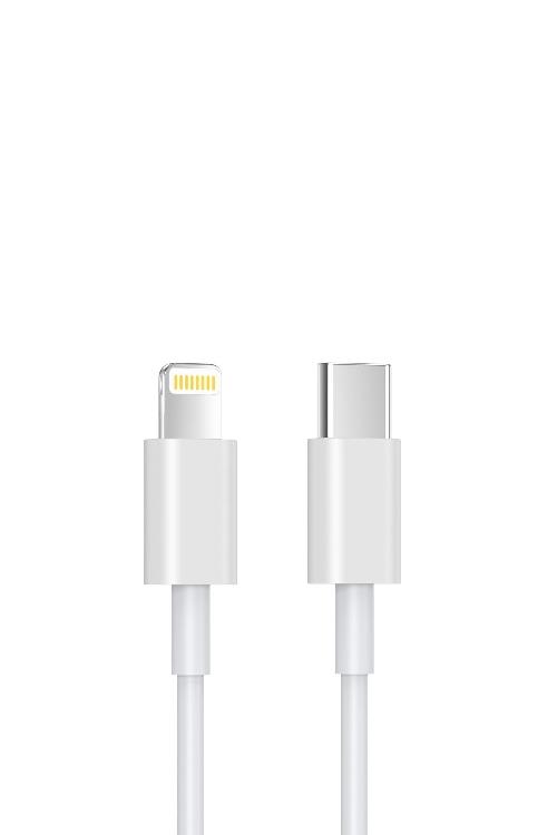 Bulk Jar 100 Pack 3FT Type-C to Lightning Charging Cable White