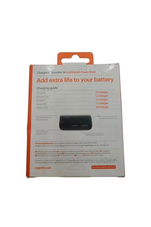 CYGNETT Chargeup BoostMe 5000mAh Power Bank Dual USB
