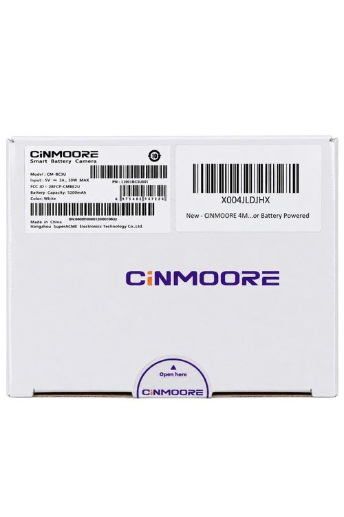 Cinmoore Wireless 2K Smart Battery Security Camera CBMC3U