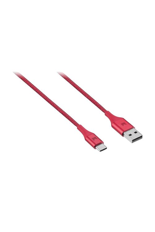 DATA-MODAL Charge Sync Cable USB-A to USB-C 4FT RED
