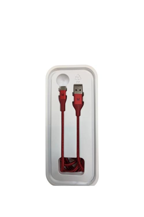 DATA-MODAL Charge Sync Cable USB-A to USB-C 4FT RED