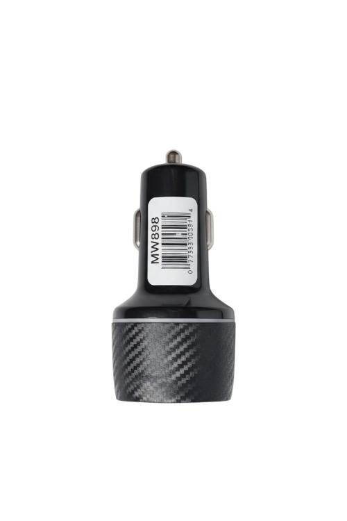 Double PD with 1 USB-A Port Car Charger Black MW898
