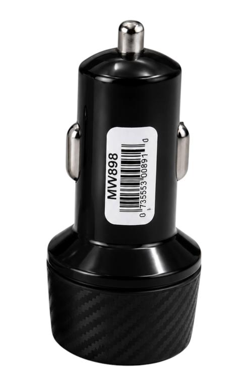 Double PD with 1 USB-A Port Car Charger Black MW898