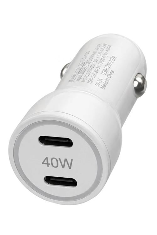 Dual PD 40W Car Charger White MW929