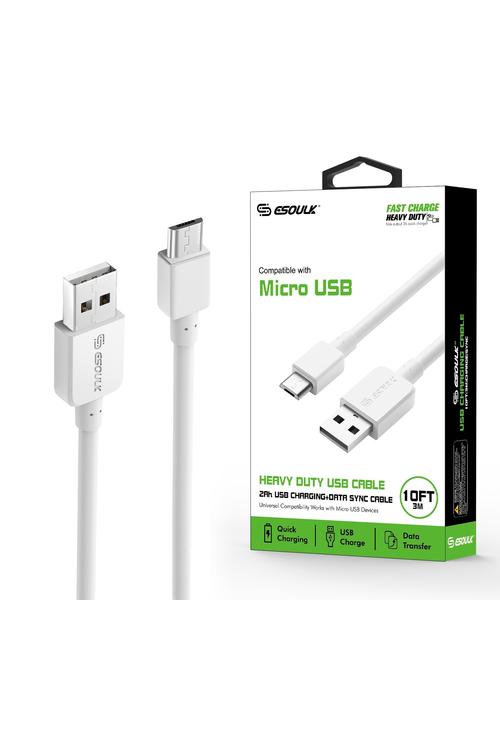 Esoulk 10FT 2A Micro USB Cable EC38P-MU