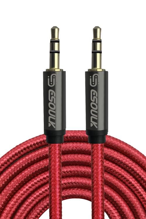 Esoulk 10FT Auxiliary Cable Red EC31AXRD