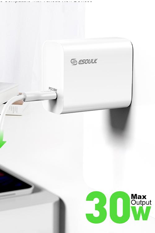 Esoulk 30W PD Wall Charger White EA22WH