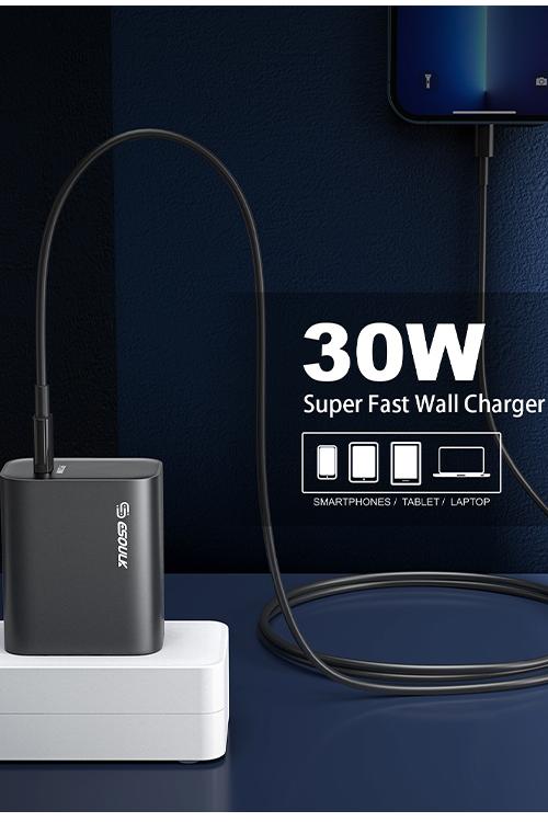 Esoulk 30W PD Wall Charger Black EA22BK