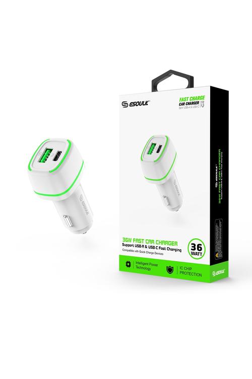 Esoulk 36W PD QC Car Charger-EA15