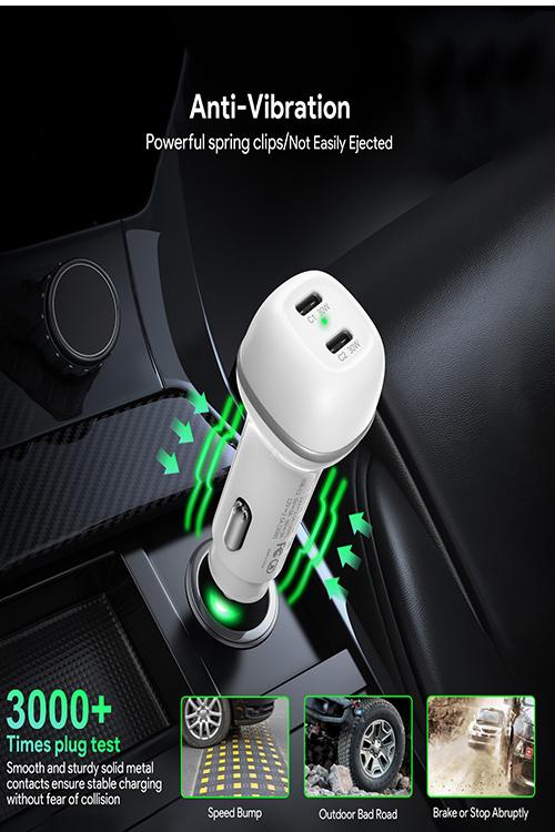 Esoulk 60W PD Dual USB-C Car Charging Plug EK2004WH