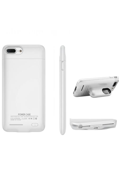 Esoulk Magnetic Battery Case 3000mAh Extra Battery Charger Cover for iPh 6/6S/7/8 White EP10P