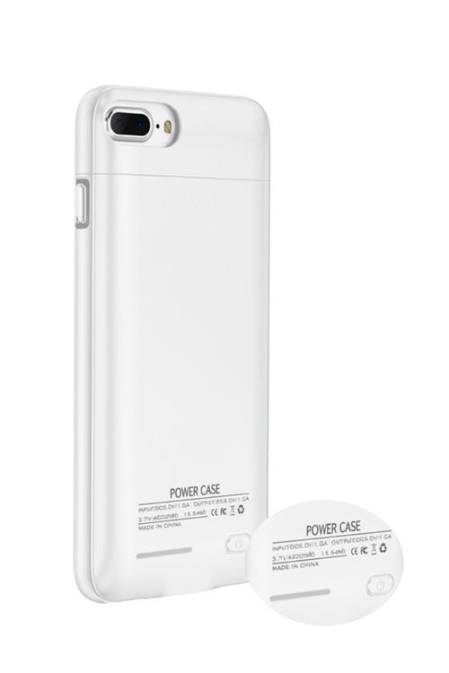 Esoulk Magnetic Battery Case 3000mAh Extra Battery Charger Cover for iPh 6/6S/7/8 White EP10P