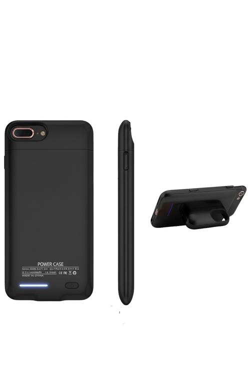 Esoulk Magnetic Battery Case 3000mAh Extra Battery Charger Cover for iPh 6/7/8 Black EP10P