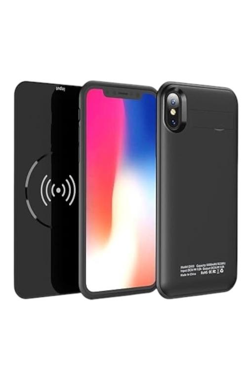 Esoulk Magnetic Battery Case 5000mAh Extra Battery Charger Cover for iPh X Black EP14P