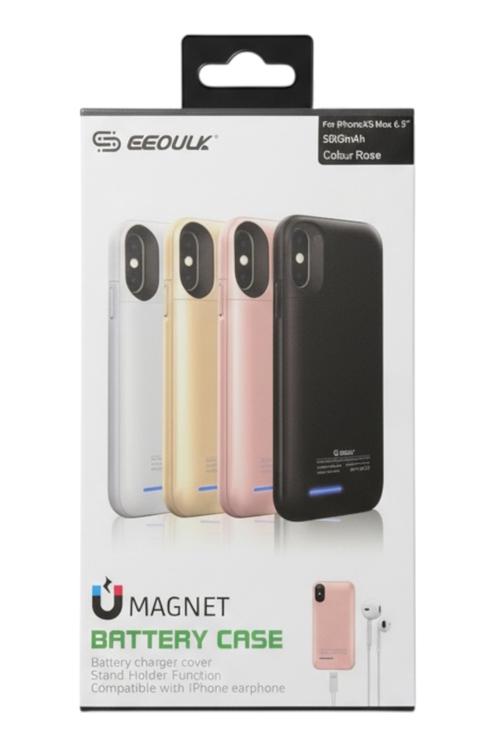 Esoulk Magnetic Battery Case 5000mAh Extra Battery Charger Cover for iPh XS Rose EP17P