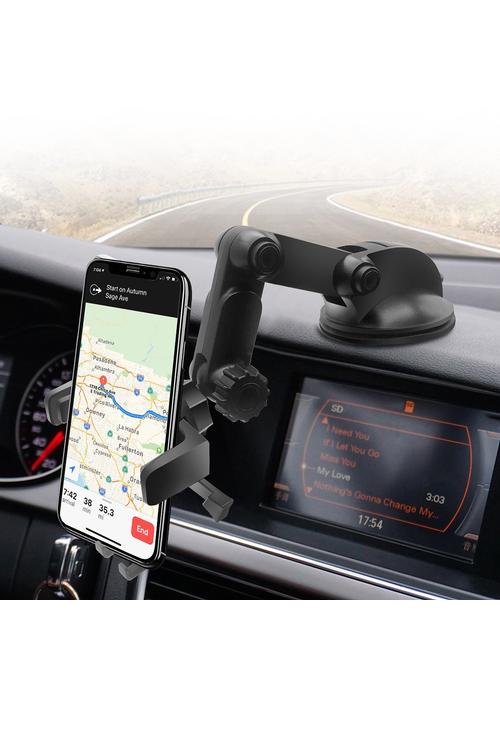 Esoulk One Touch Dashboard Windshield Car Mount-EH07PBK