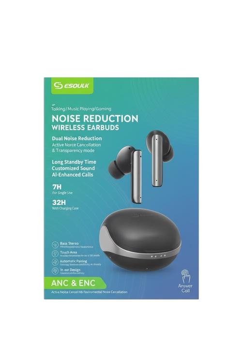 Esoulk TWS True Wireless Bluetooth Earbuds With ANC EK5004BK