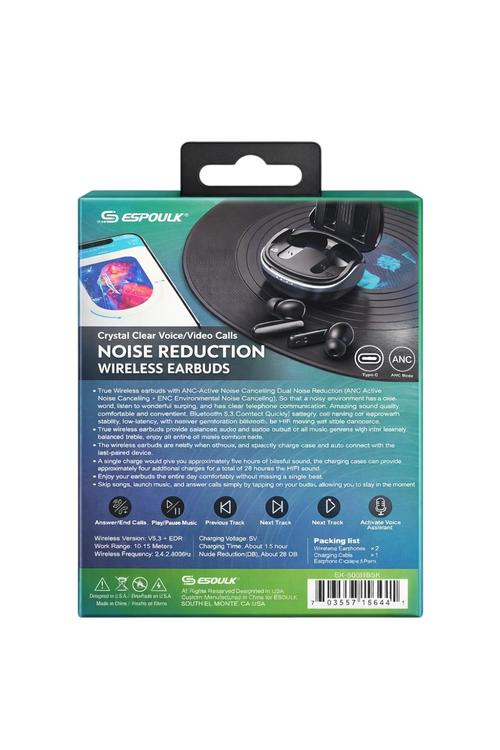 Esoulk TWS True Wireless Bluetooth Earbuds With ANC EK5004BK