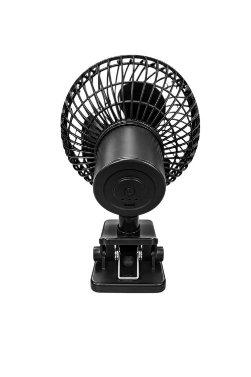 QFX Rechargeable 2in1 Clip and Desk Fan, Black FB06BLK