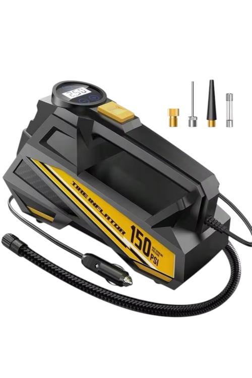 Flykid Portable Tire Inflator, 150 PSI Digital Air Compressor with LED Light X004PVSFGH