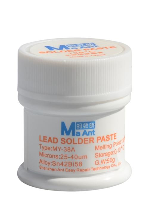 Ma Ant MY-38A 50g Leaded Solder Paste with 138°C Melting Point for PCB Repair GJC084