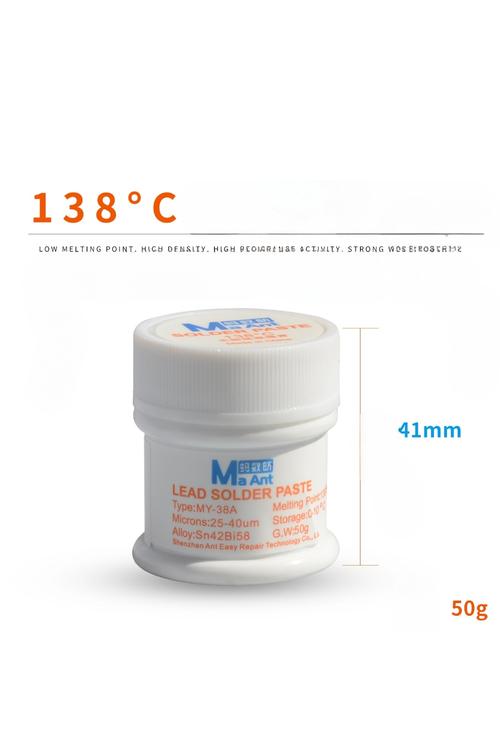 Ma Ant MY-38A 50g Leaded Solder Paste with 138°C Melting Point for PCB Repair GJC084