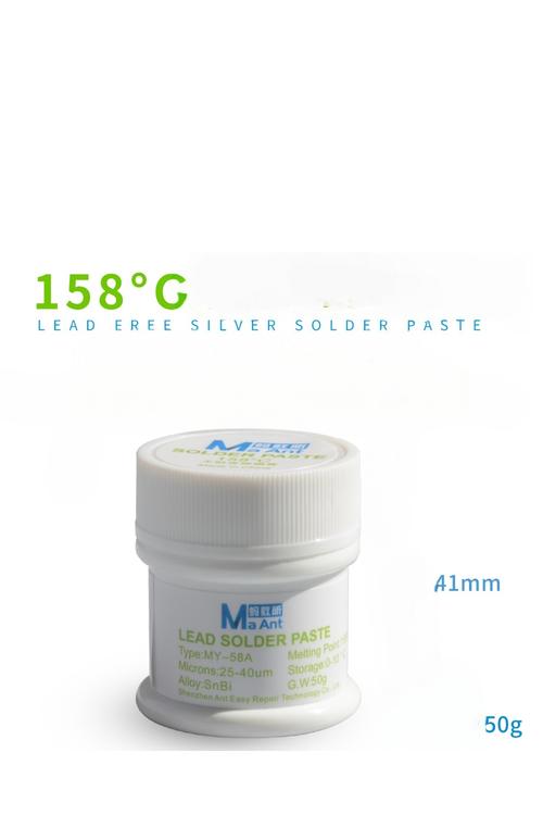 Ma Ant MY-58A 50g Leaded Solder Paste with 158°C Melting Point for PCB Repair GJC085
