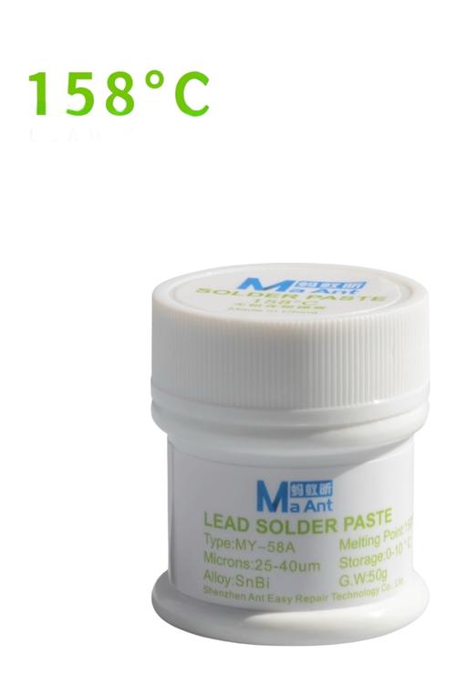 Ma Ant MY-58A 50g Leaded Solder Paste with 158°C Melting Point for PCB Repair GJC085