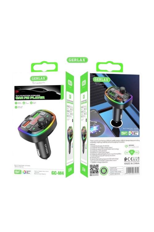 Gerlax Bluetooth FM Transmitter With PD Function GCM4