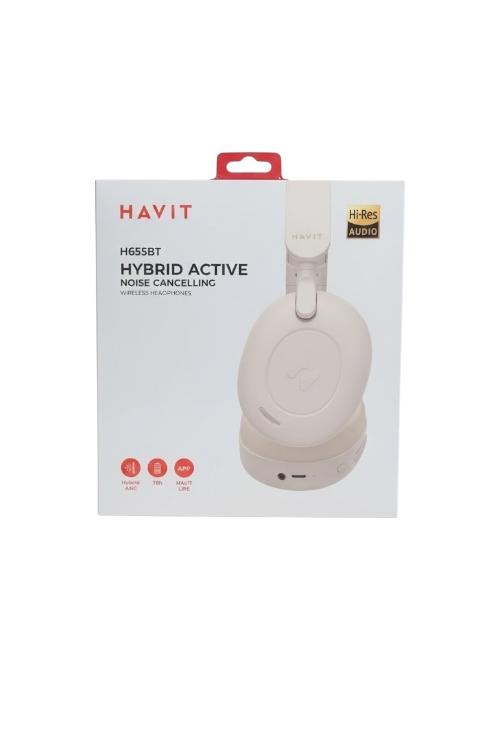 Havit Hybrid ANC Wireless Headset Beige