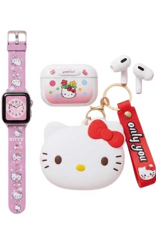 Hello Kitty Smart Watch, Airpods, and Keychain TWSS19
